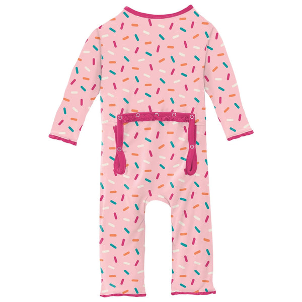Muffin Ruffle Coverall w/ 2 Way Zipper- Lotus Sprinkles