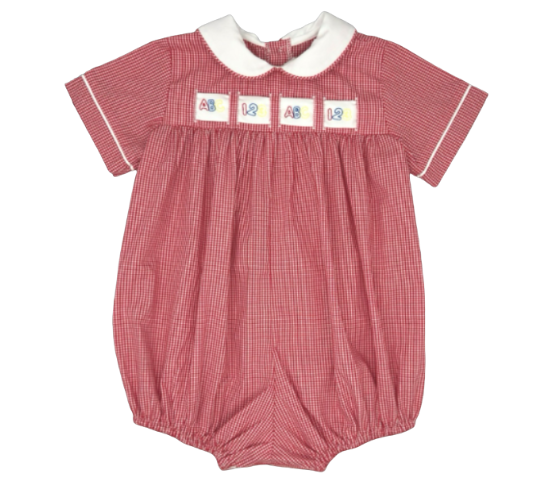 Noah Ribbon Bubble - Ridgeland Red Minigingham