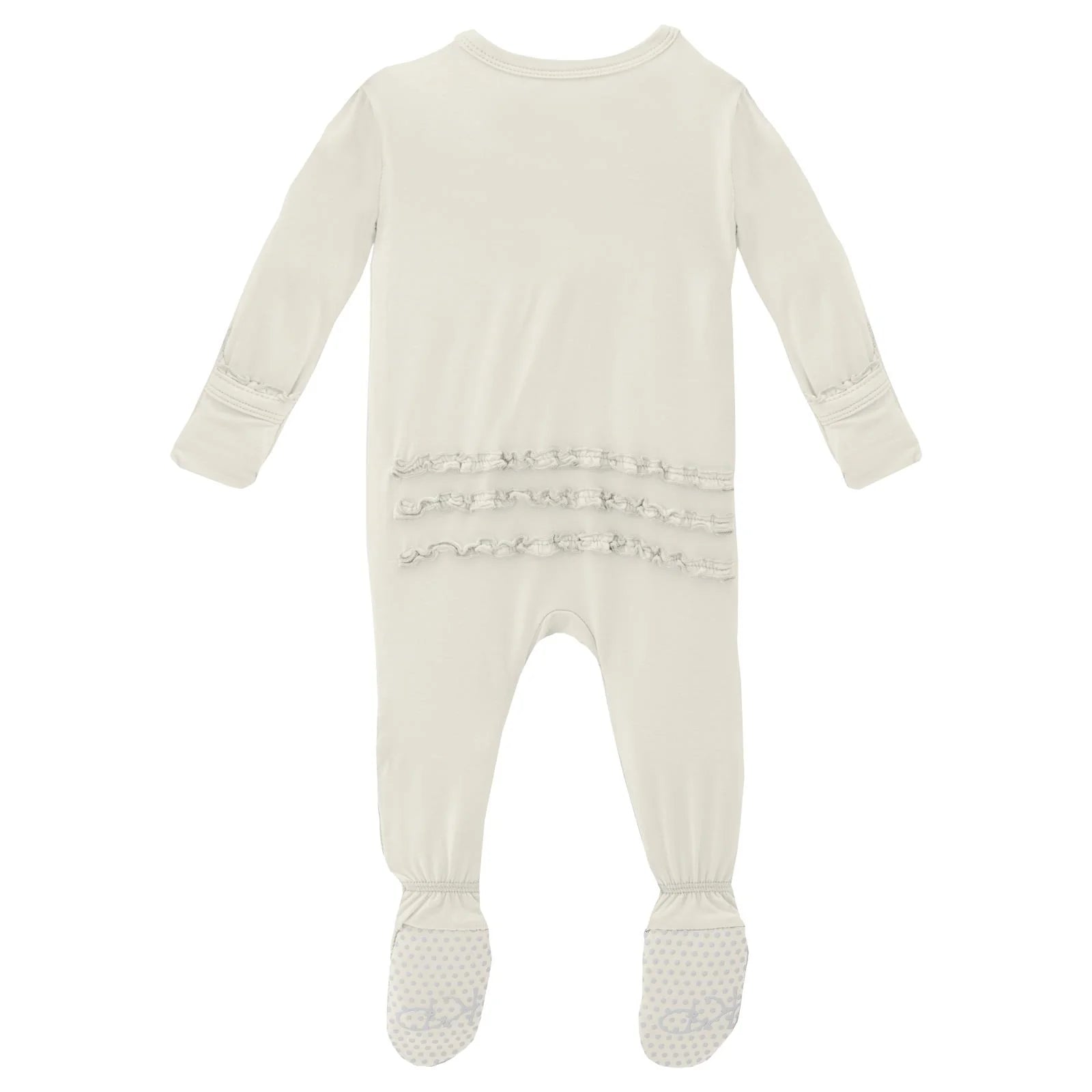 Muffin Ruffle Footie w/ Zip- Natural