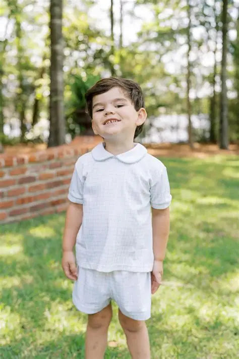 Sibley Short Set/Cornflower Check