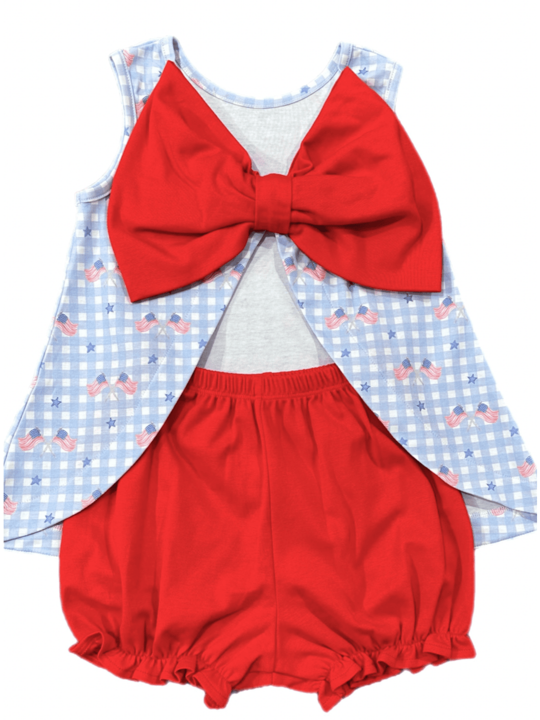 Patriotic Gingham Bloomer Set