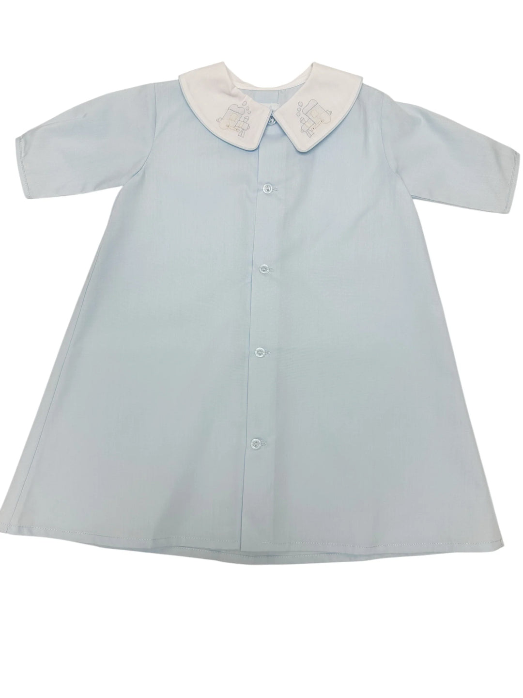 Blue Day Gown Train