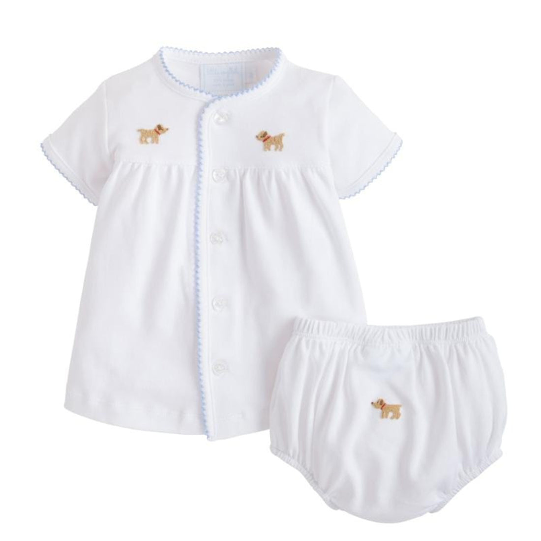 Pinpoint Layette Knit Set - Lab