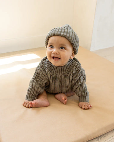 Chunky Knit Sweater- Basil