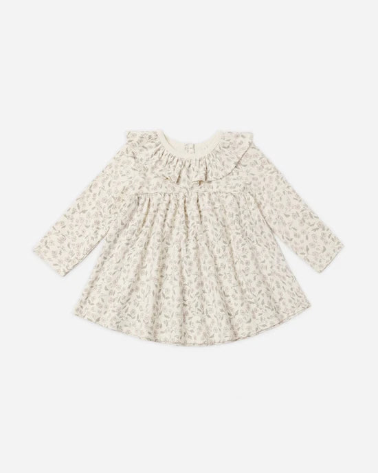 Ruffle Collar Jersey Dress Floret