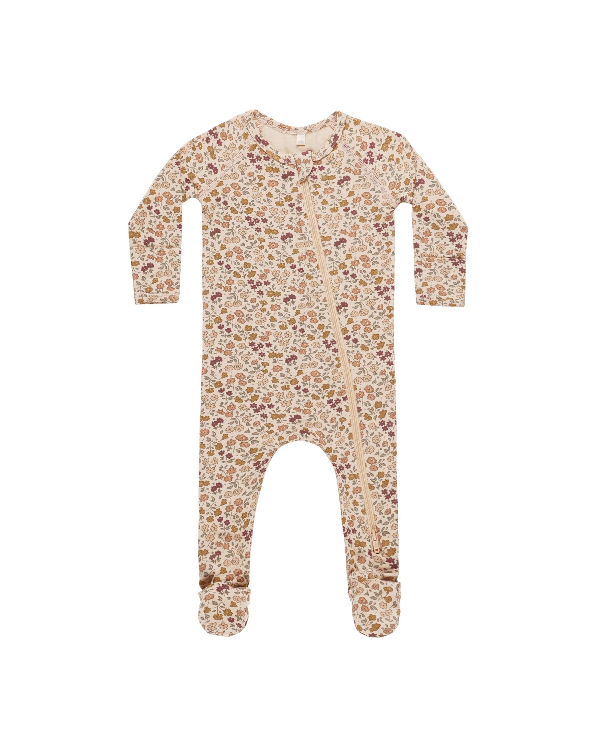 Bamboo Zip Footie - Posy