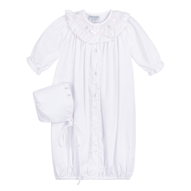 Ribbon Ruffle Smocked Gown