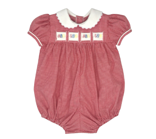 Ruth Ribbon Bubble - Ridgeland Red Minigingham