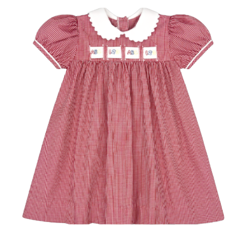 Ruth Ribbon Dress - Ridgeland Red Minigingham