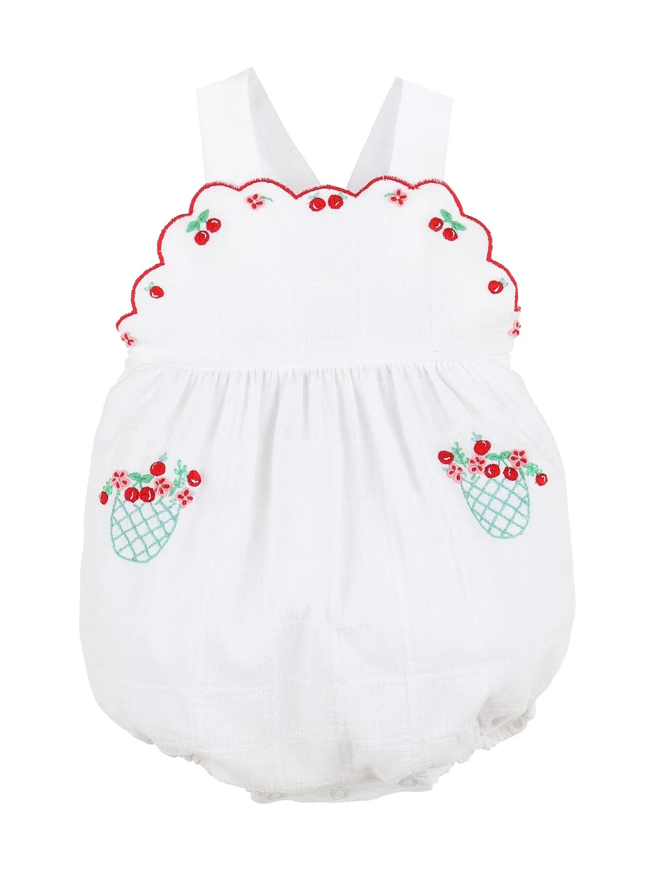Summer Berries Sunsuit -  White