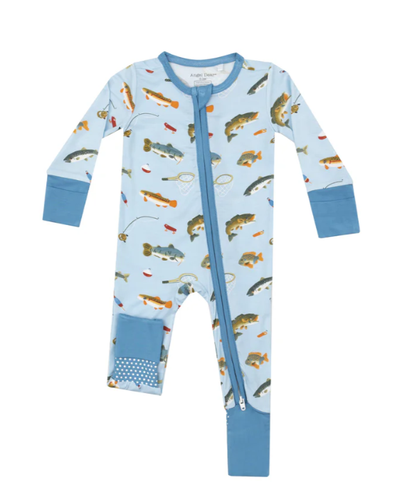 2 Way Zip Romper-Fishing