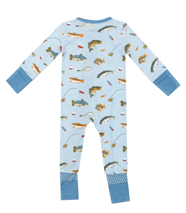 2 Way Zip Romper-Fishing