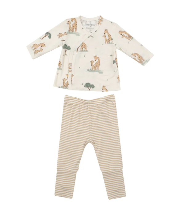 Tmh Set With Roll Over Cuff Pant- Giraffe Families