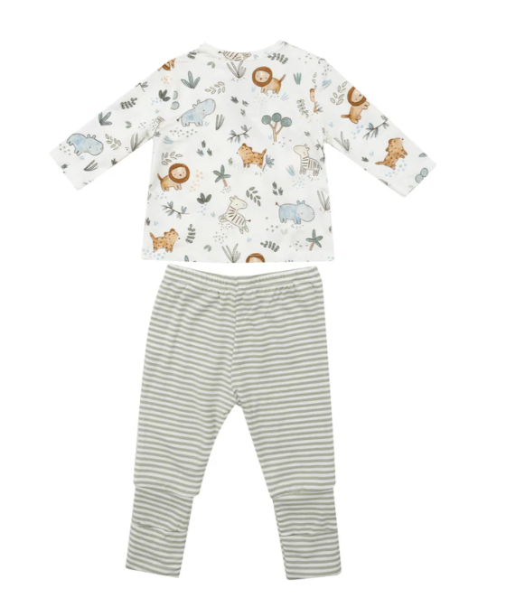 Tmh Set With Roll Over Cuff Pant- Delicate Safari