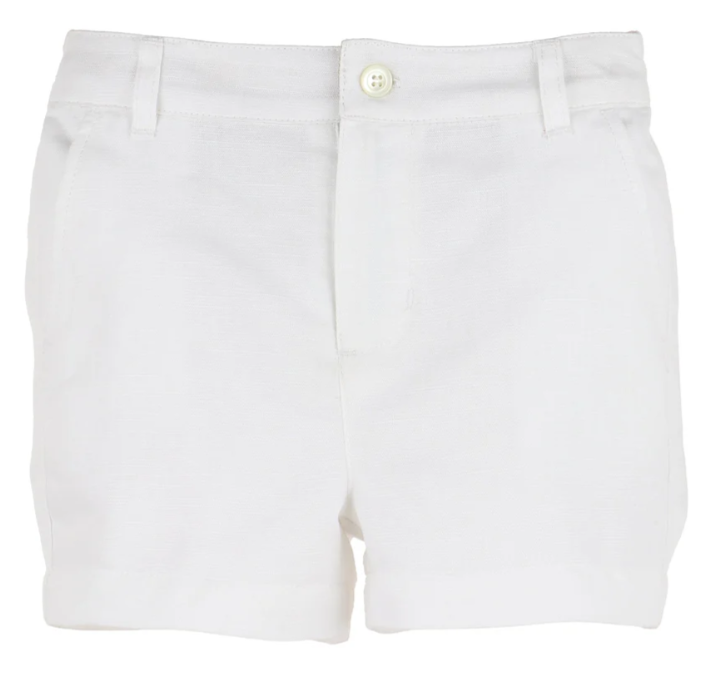 White Linen Boy Short