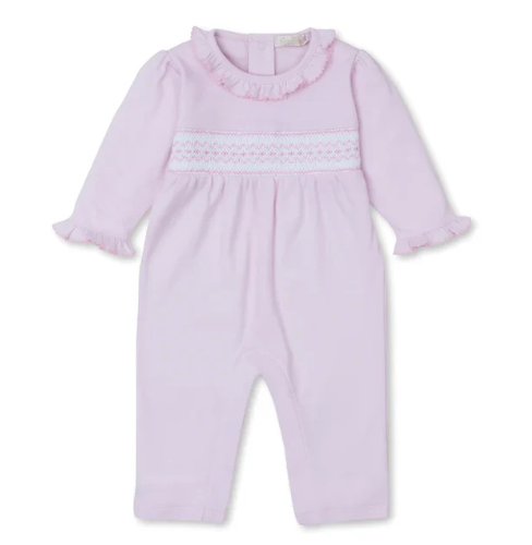 CLB Bishop Playsuit w/ Hand Smock - White/Pink