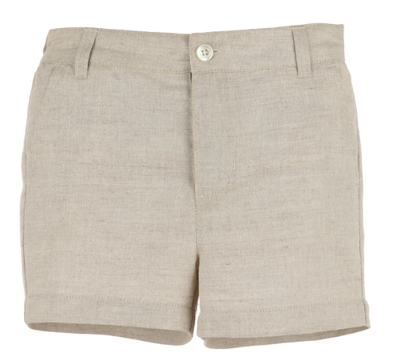 Beige Linen Boy Short