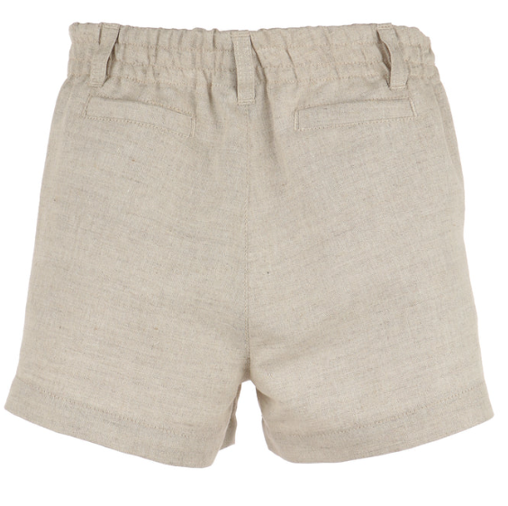 Beige Linen Boy Short