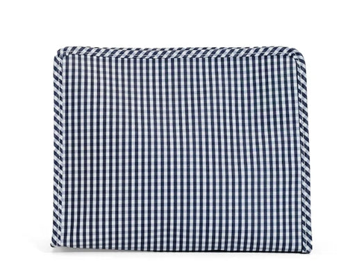 Roadie Zip Pouch- Gingham Navy- PRE ORDER