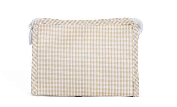 Roadie Zip Pouch-Gingham New Khaki 3- PRE ORDER