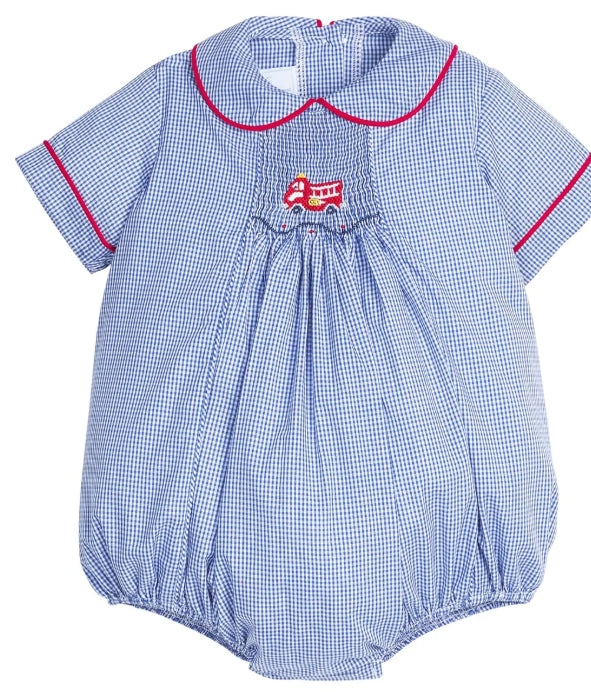 Chest Smocked Bubble- Fire Truck