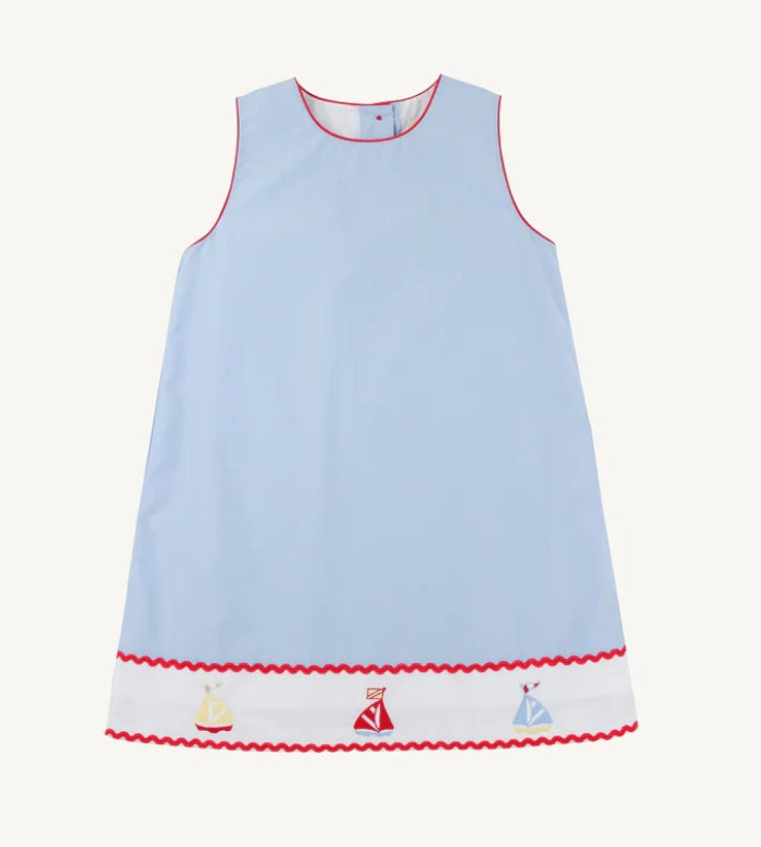 Annie Apron Dress - Beale Street Blue