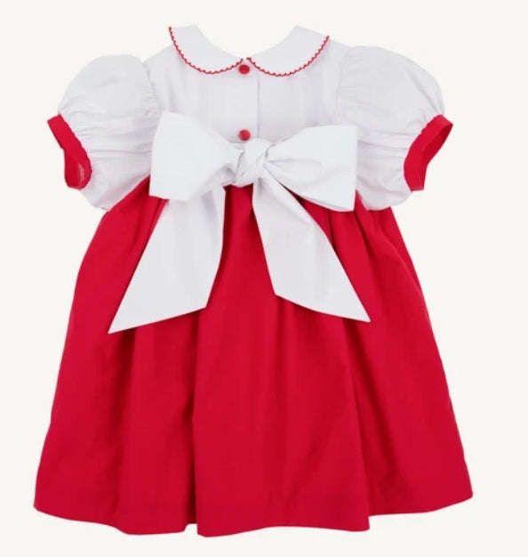 Mary Dal Dress Richmond Red & Worth Avenue White with Christmas Tree