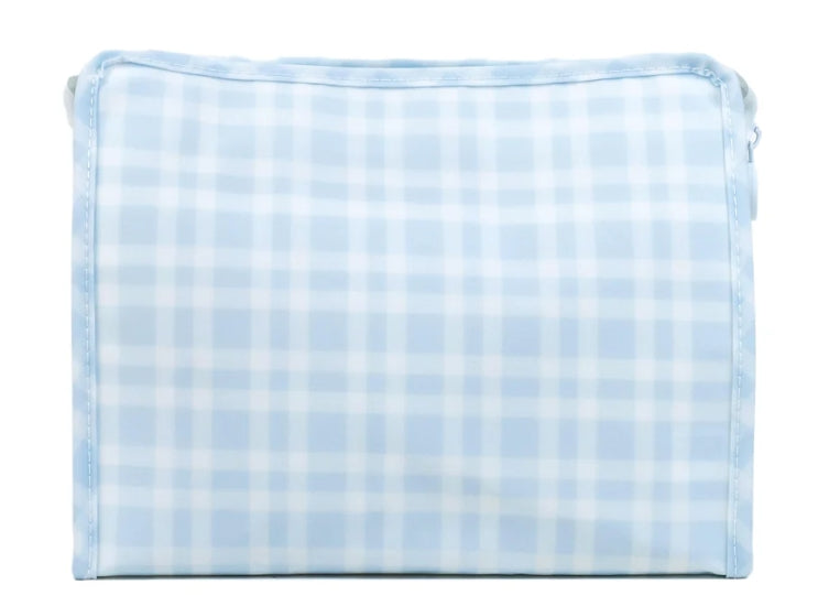 Roadie Zip Pouch- Pimlico Plaid Blue- PRE ORDER