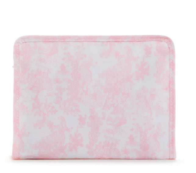Roadie Zip Pouch- Bunny Toile Pink- PRE ORDER