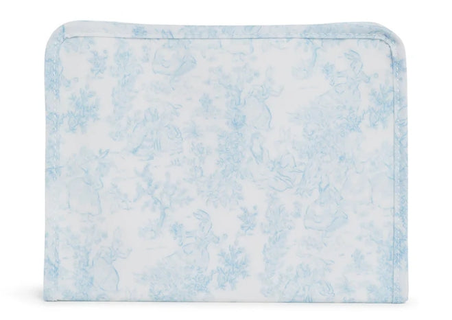 Roadie Zip Pouch- Bunny Toile Blue- PRE ORDER