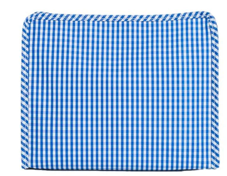 Roadie Zip Pouch- Gingham Royal- PRE ORDER