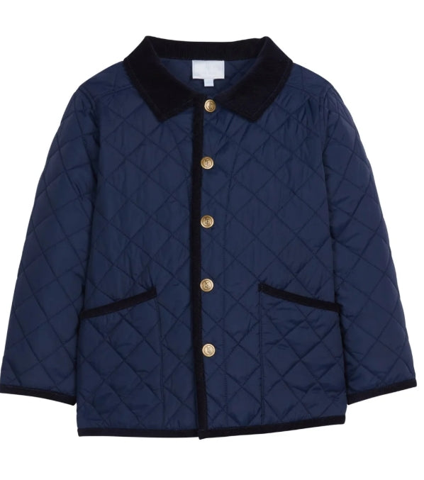 Classic Quilted Jacket- Navy