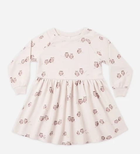 Raglan Dress Owls