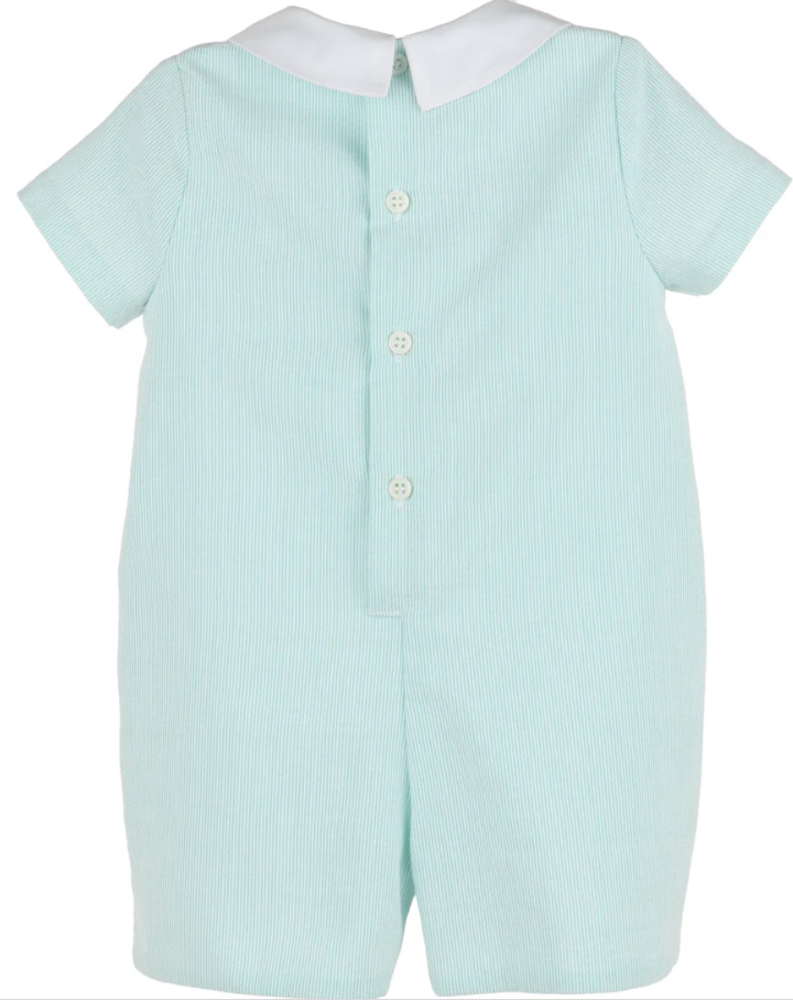 Aqua Pinstripe Boy Bubble