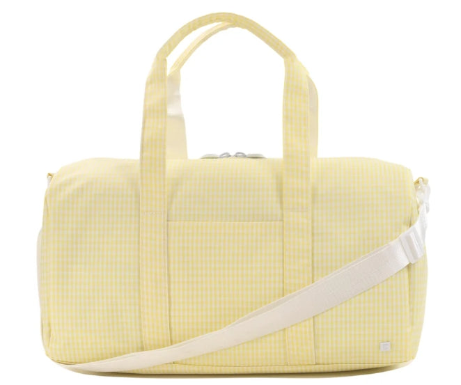 Weekender Duffle Bag- Gingham Buttercup- PRE ORDER