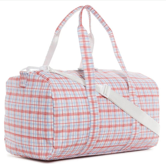 Weekender Duffle Bag - Classic Red Plaid- PRE ORDER
