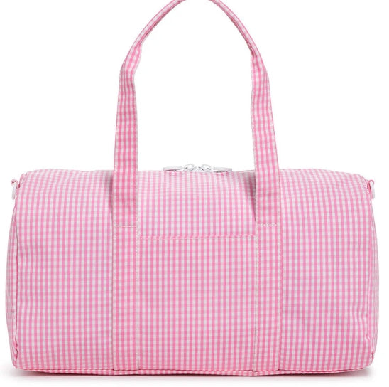 Weekender Duffle Bag- Gingham Pink- PRE ORDER