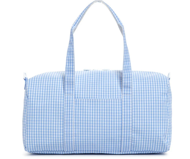 Weekender Duffle Bag- Gingham Sky- PRE ORDER