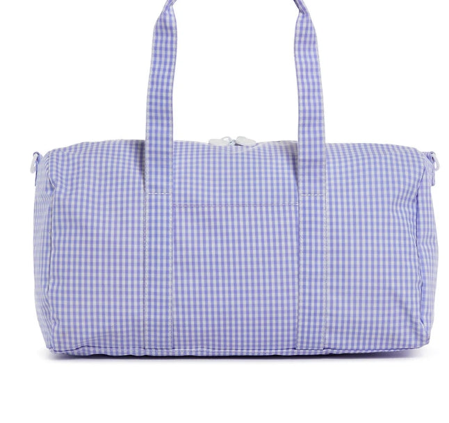 Weekender Duffle Bag- Gingham Lilac- PRE ORDER