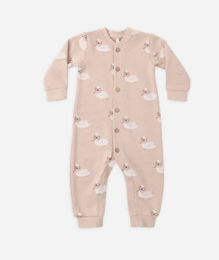 Button Down Jumpsuit Swans