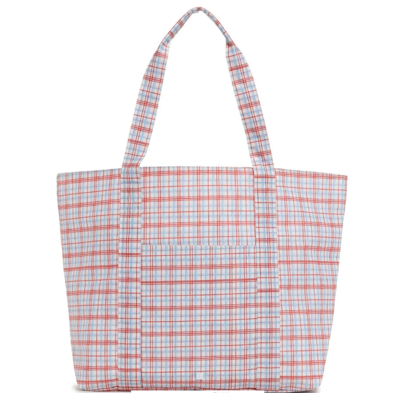 Jumbo XL Tote- Classic Plaid Red- PRE ORDER