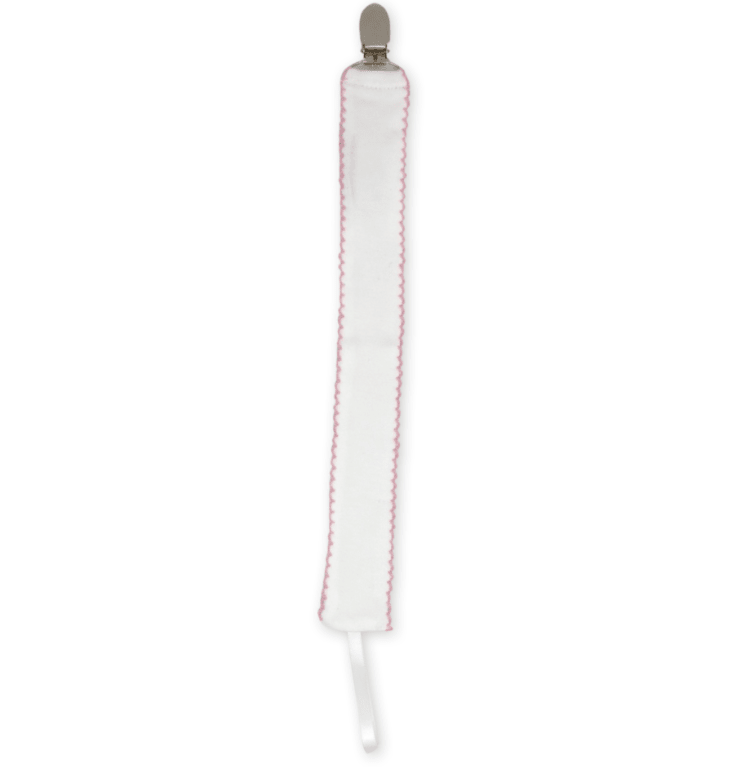 Legacy Pacifier Clip - Park White, Pink