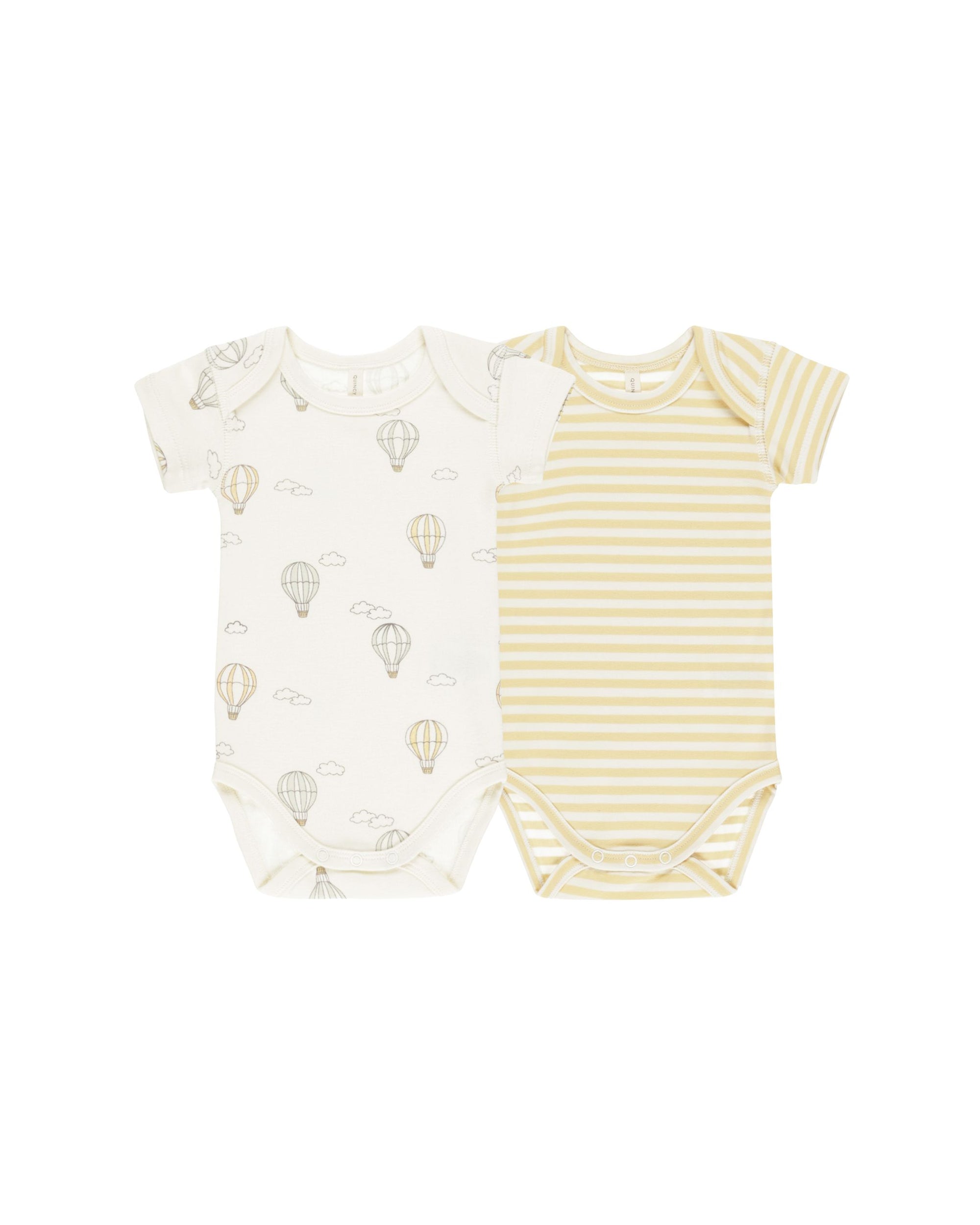 SS Bodysuit 2pk-  Hot Air Balloons, Yellow Str