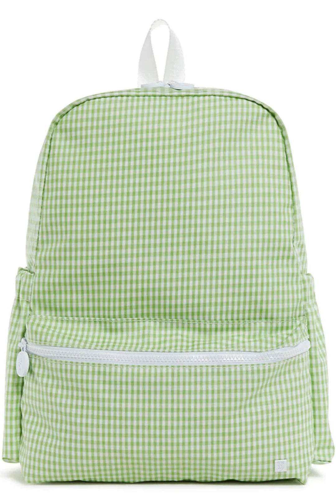 green plaid mini backpack Trvl Backpacker - Gingham Leaf