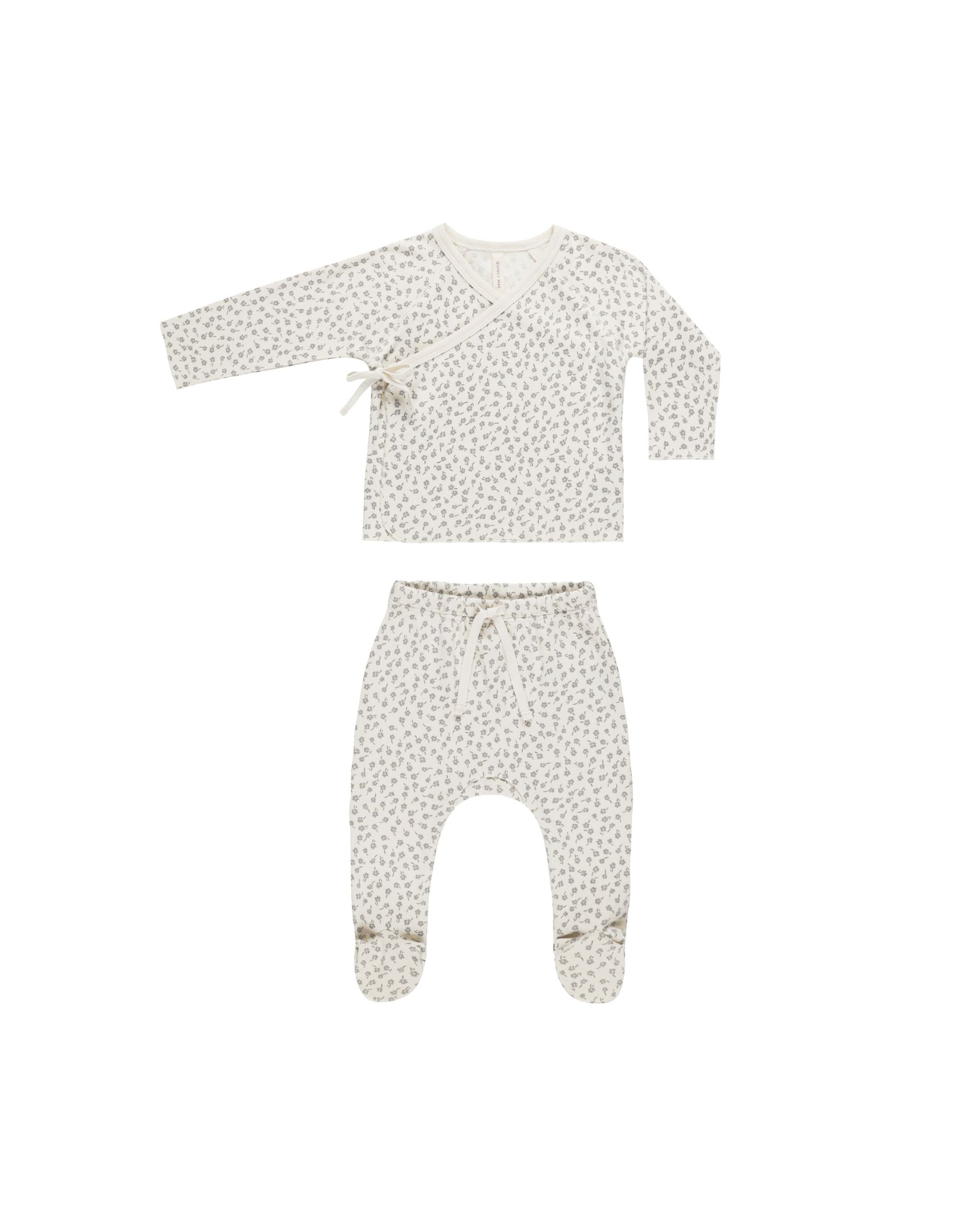 Wrap Top & Foot Pant Set- Scatter