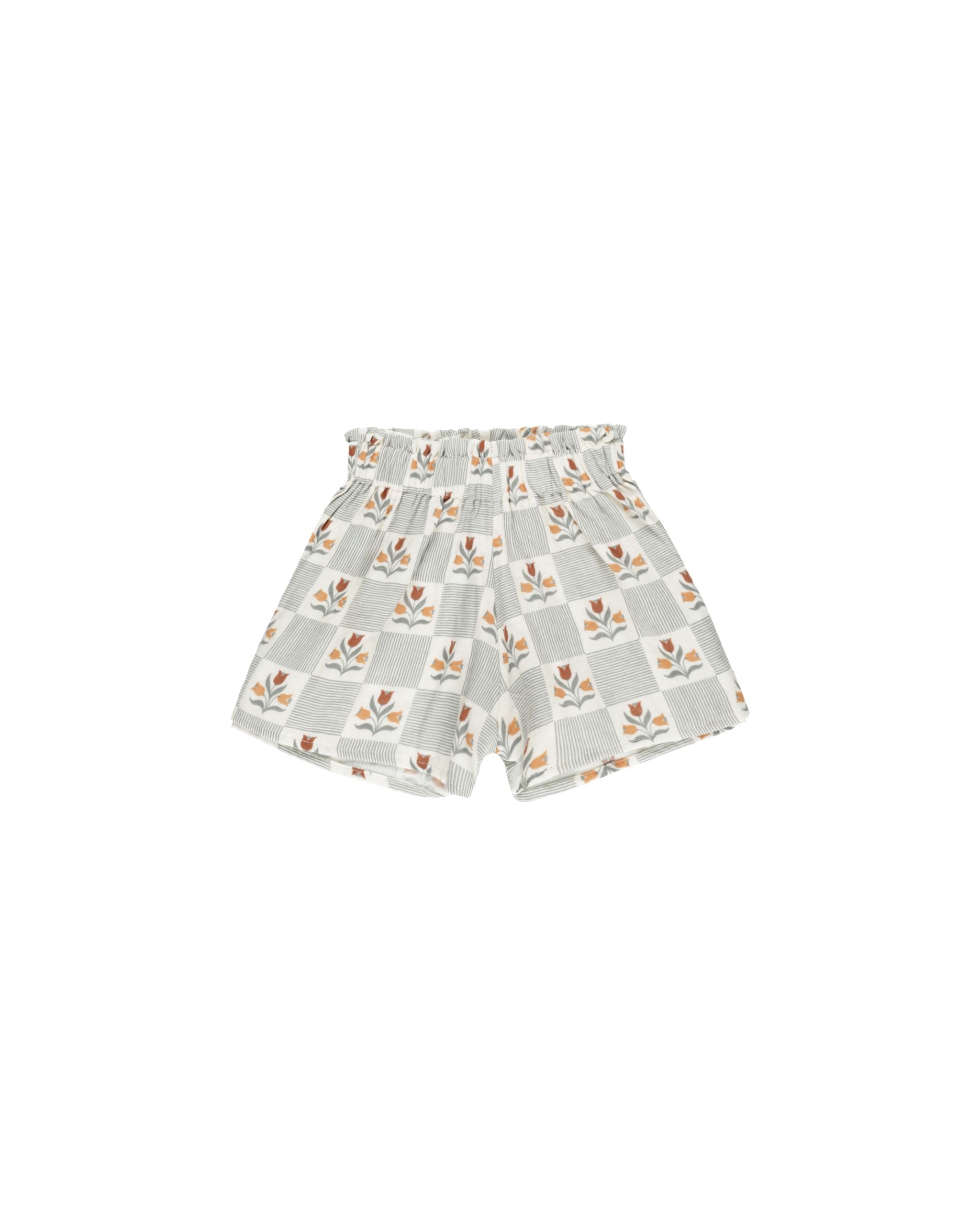 Remi Shorts- Garden Grid