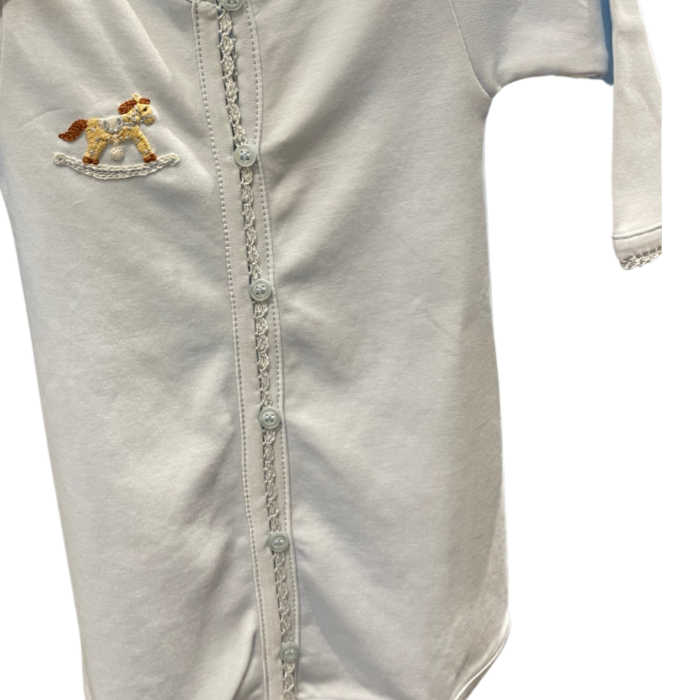 Vintage Rocking Horse Layette Gown - NB