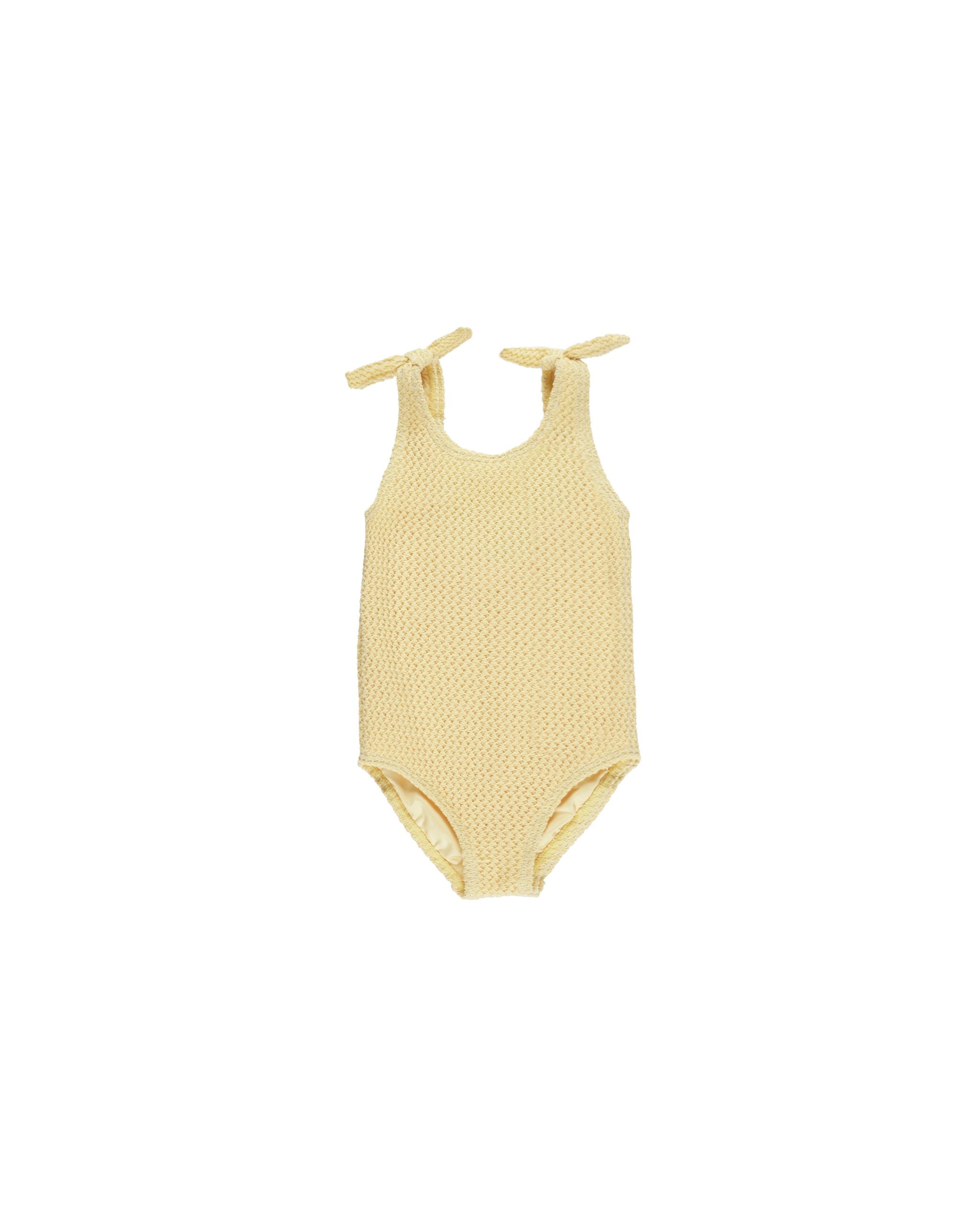 Millie One-Piece- Yellow Crochet