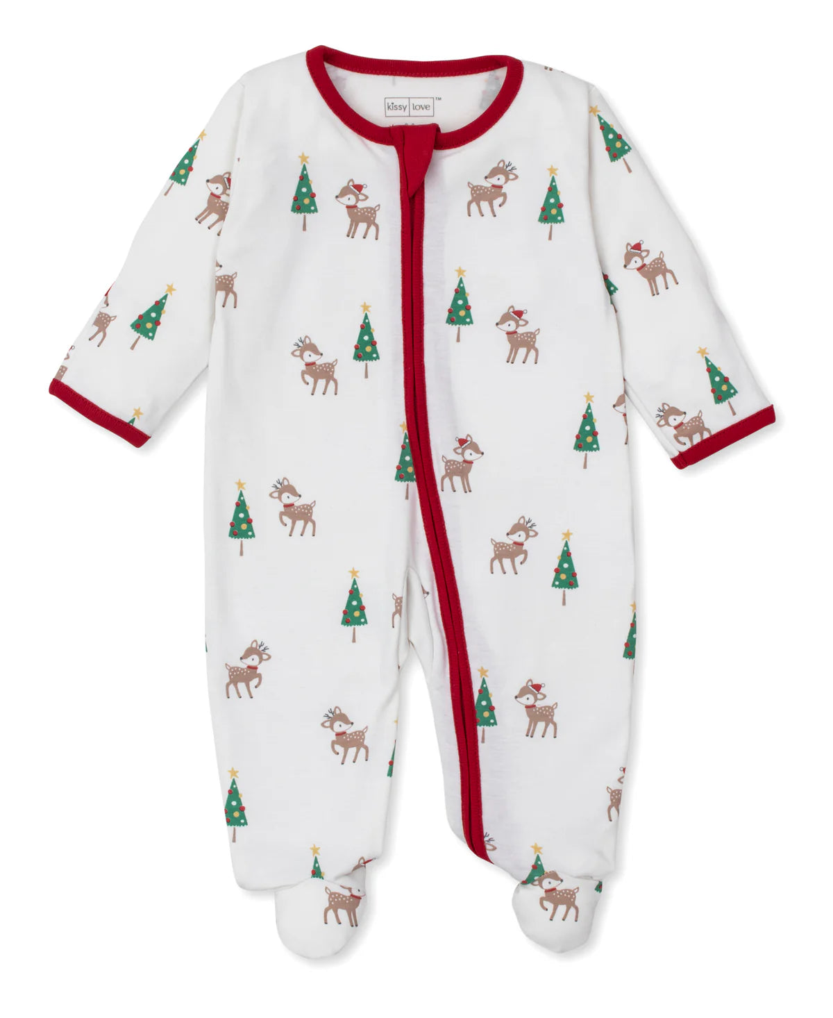 Christmas Deer -Footie w/ Zip