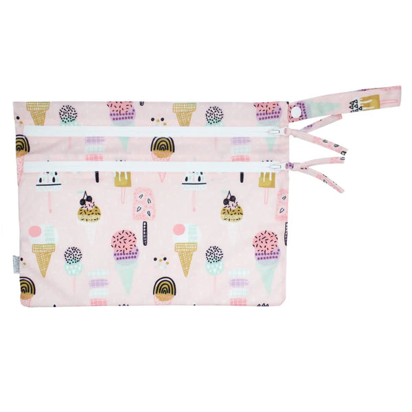 Waterproof Wet Bag- Pink Ice Cream